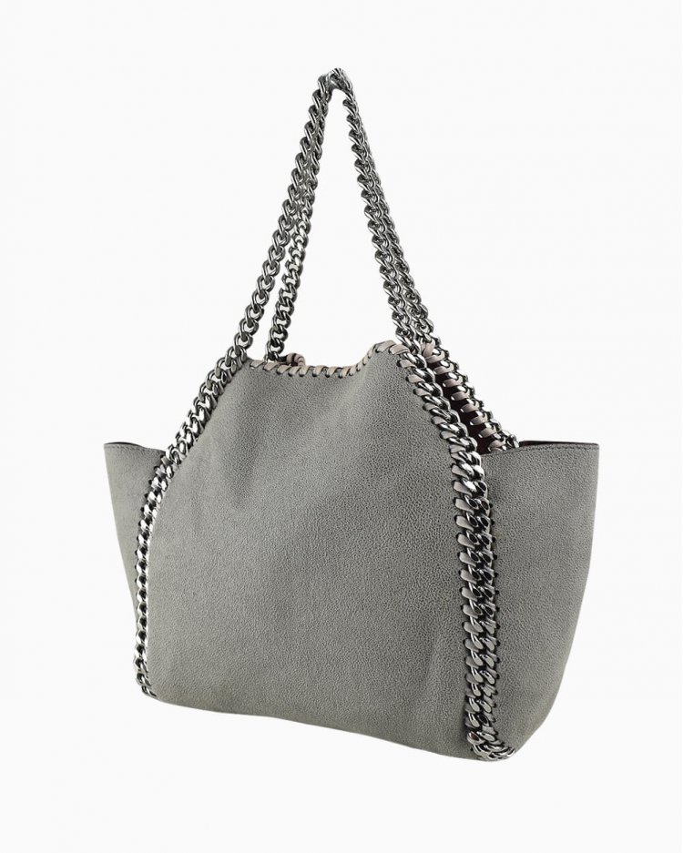 Bolsa Stella McCartney original reversible Falabella mini cinza